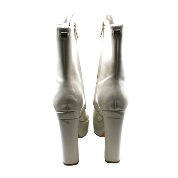 Guess Womens Ivory 1-1/2 Platform Cushioned Logo Byra Square Toe Dress Booties - Picture 8 of 8
